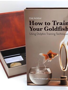 Storage Fake Book Box How to Train Your Goldfish NEW!